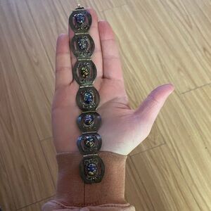 Vintage Floral Enamel Bracelet